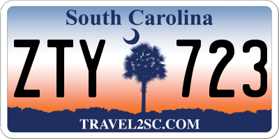 SC license plate ZTY723