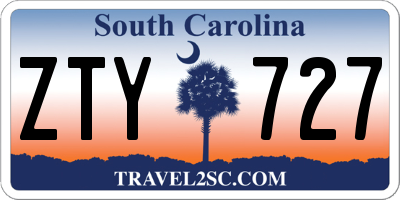 SC license plate ZTY727