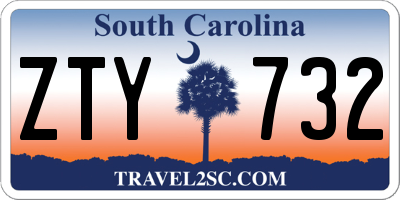 SC license plate ZTY732