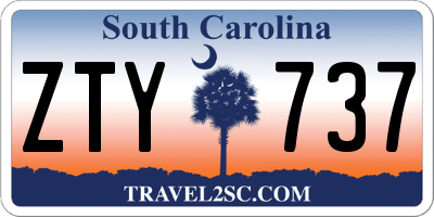 SC license plate ZTY737