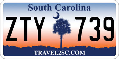 SC license plate ZTY739