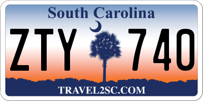 SC license plate ZTY740