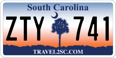 SC license plate ZTY741