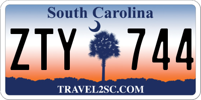 SC license plate ZTY744