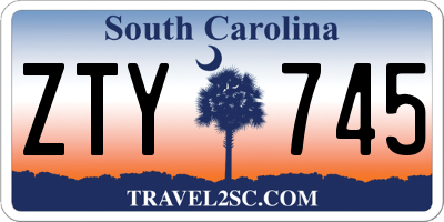 SC license plate ZTY745