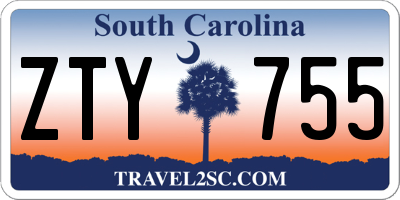 SC license plate ZTY755