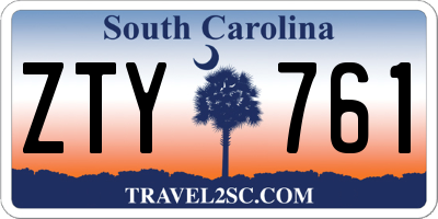 SC license plate ZTY761