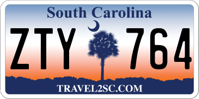 SC license plate ZTY764