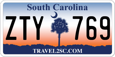 SC license plate ZTY769
