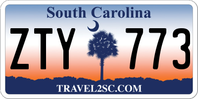 SC license plate ZTY773