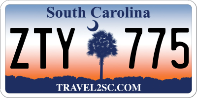 SC license plate ZTY775
