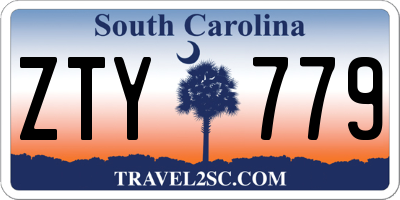 SC license plate ZTY779