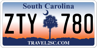 SC license plate ZTY780