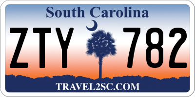 SC license plate ZTY782