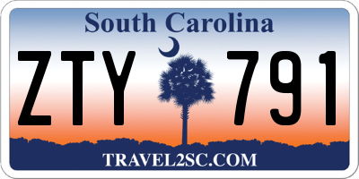 SC license plate ZTY791