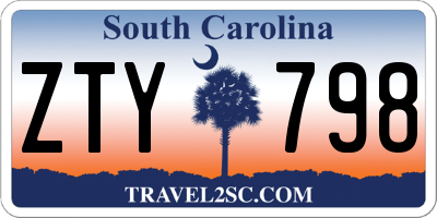 SC license plate ZTY798