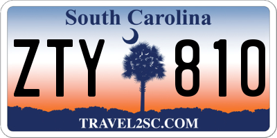 SC license plate ZTY810