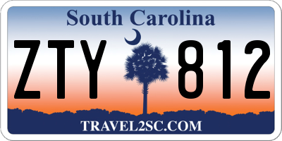 SC license plate ZTY812
