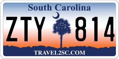 SC license plate ZTY814