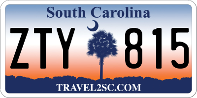SC license plate ZTY815