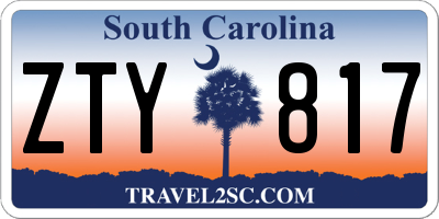 SC license plate ZTY817