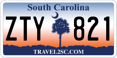 SC license plate ZTY821