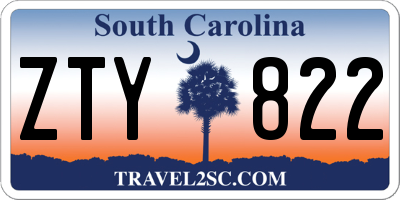 SC license plate ZTY822