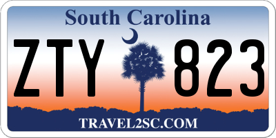 SC license plate ZTY823