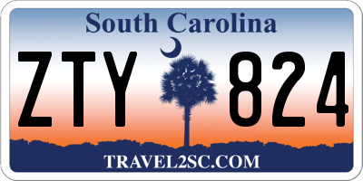 SC license plate ZTY824
