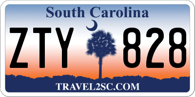SC license plate ZTY828