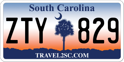 SC license plate ZTY829