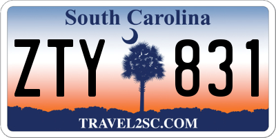 SC license plate ZTY831