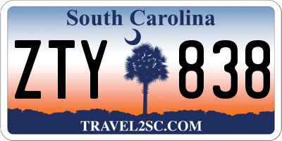 SC license plate ZTY838