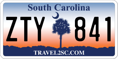 SC license plate ZTY841