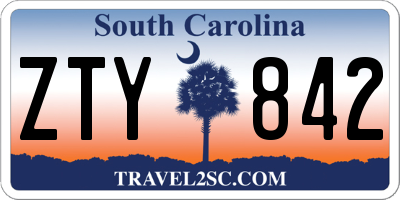 SC license plate ZTY842