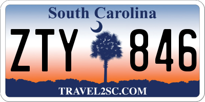 SC license plate ZTY846