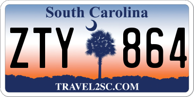 SC license plate ZTY864