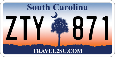 SC license plate ZTY871