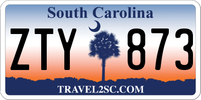 SC license plate ZTY873