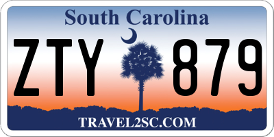 SC license plate ZTY879