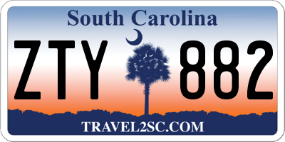 SC license plate ZTY882