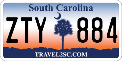 SC license plate ZTY884