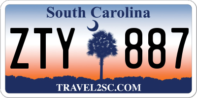 SC license plate ZTY887