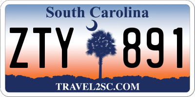 SC license plate ZTY891