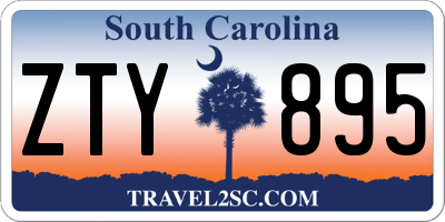 SC license plate ZTY895