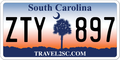 SC license plate ZTY897