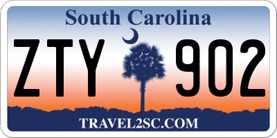 SC license plate ZTY902