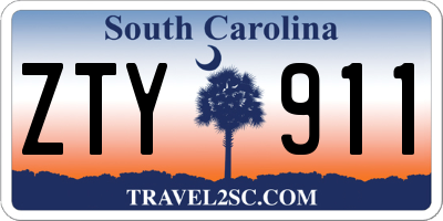 SC license plate ZTY911