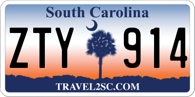 SC license plate ZTY914
