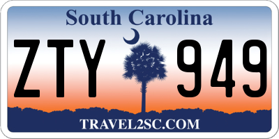 SC license plate ZTY949
